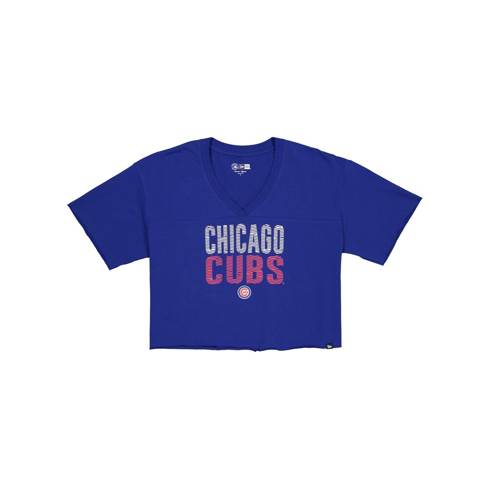 New Era Chicago Cubs Active Women's V-Neck T-Shirt - Size XS